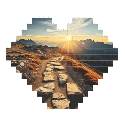 LimPac Gebirge bei Sonnenaufgang, herzförmiges Baustein-Puzzle, personalisiertes Fotogeschenke zum Valentinstag LimPac Gebirge bei Sonnenaufgang, herzförmiges Baustein-Puzzle, personalisiertes Fotogeschenke zum Valentinstag von LimPac