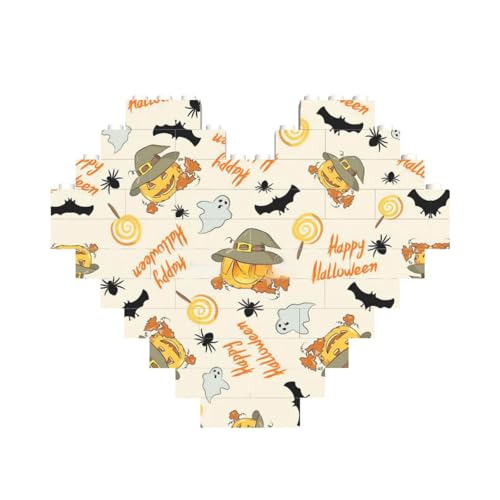 LimPac Halloween Kürbis und Eule Baustein-Puzzle in Herzform, personalisiertes Geschenk für Männer und Frauen LimPac Halloween Kürbis und Eule Baustein-Puzzle in Herzform, personalisiertes Geschenk für Männer und Frauen von LimPac