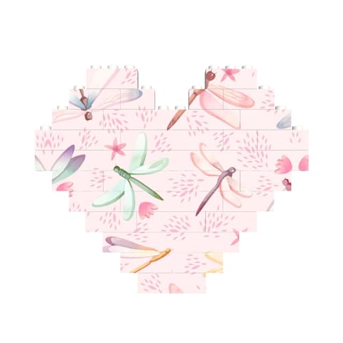 LimPac Handbemaltes Libellen-Baustein-Puzzle in Herzform, personalisiertes Geschenk für Männer und Frauen LimPac Handbemaltes Libellen-Baustein-Puzzle in Herzform, personalisiertes Geschenk für Männer und Frauen von LimPac