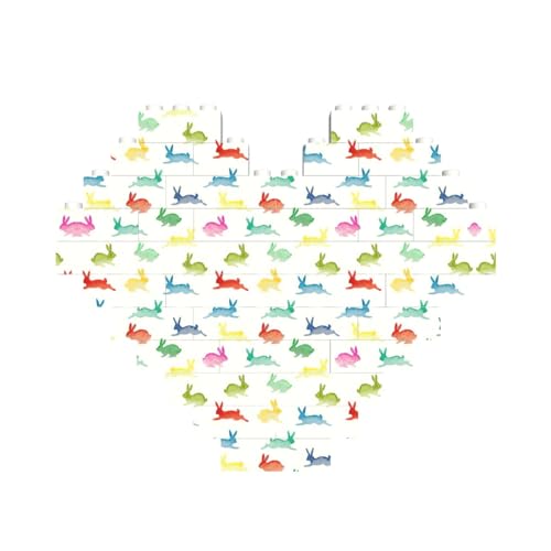 LimPac Hasen in verschiedenen Posen, springen, Laufen, Baustein-Puzzle, herzförmig, personalisiertes Geschenk für Männer und Frauen LimPac Hasen in verschiedenen Posen, springen, Laufen, Baustein-Puzzle, herzförmig, personalisiertes Geschenk für Männer und Frauen von LimPac
