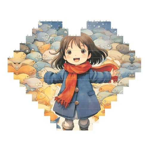 LimPac Herzförmiges Baustein-Puzzle für Fischliebhaber, personalisiertes Fotogeschenk für Valentinstag LimPac Herzförmiges Baustein-Puzzle für Fischliebhaber, personalisiertes Fotogeschenk für Valentinstag von LimPac