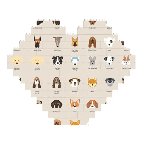 LimPac Herzförmiges Baustein-Puzzle für Hunderassen, personalisiertes Fotogeschenke zum Valentinstag LimPac Herzförmiges Baustein-Puzzle für Hunderassen, personalisiertes Fotogeschenke zum Valentinstag von LimPac
