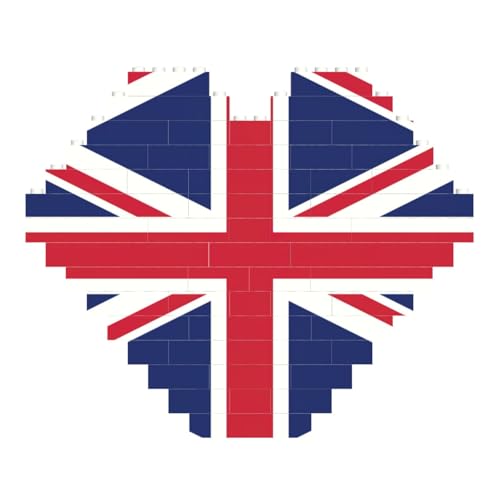 LimPac Herzförmiges Baustein-Puzzle mit britischer Flagge, personalisiertes Fotogeschenke für Valentinstag LimPac Herzförmiges Baustein-Puzzle mit britischer Flagge, personalisiertes Fotogeschenke für Valentinstag von LimPac