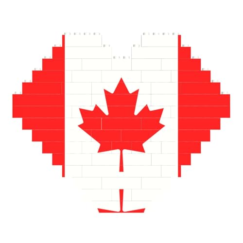 LimPac Herzförmiges Baustein-Puzzle mit kanadischer Flagge, personalisiertes Fotogeschenke für Valentinstag LimPac Herzförmiges Baustein-Puzzle mit kanadischer Flagge, personalisiertes Fotogeschenke für Valentinstag von LimPac