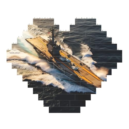 LimPac Herzform Baustein-Puzzle für Flugzeugträger, personalisierte Geschenke zum Valentinstag von LimPac