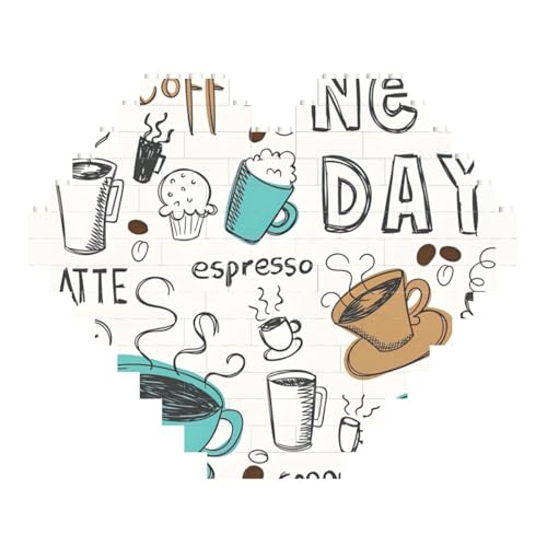 LimPac Köstlicher Kaffee herzförmige Bausteine Blockpuzzle, personalisierte benutzerdefinierte Fotogeschenke zum Valentinstag LimPac Köstlicher Kaffee herzförmige Bausteine Blockpuzzle, personalisierte benutzerdefinierte Fotogeschenke zum Valentinstag von LimPac