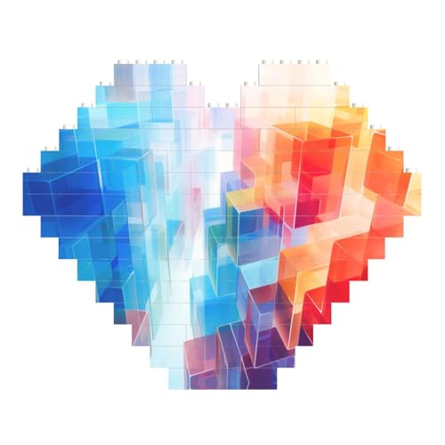 LimPac Lebendige Farbpalette, herzförmiges Baustein-Puzzle, personalisiertes Fotogeschenk für Valentinstag LimPac Lebendige Farbpalette, herzförmiges Baustein-Puzzle, personalisiertes Fotogeschenk für Valentinstag von LimPac