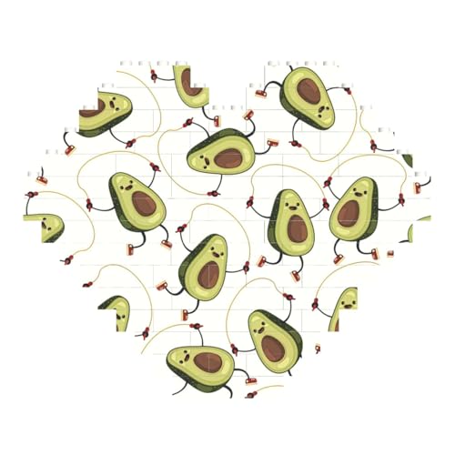 LimPac Lustiges Cartoon-Avocados in Herzform, Baustein-Puzzle, personalisierte personalisierte Foto-Geschenke für Valentinstag LimPac Lustiges Cartoon-Avocados in Herzform, Baustein-Puzzle, personalisierte personalisierte Foto-Geschenke für Valentinstag von LimPac