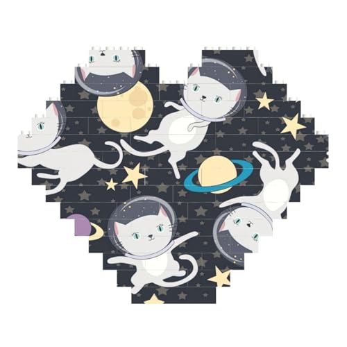 LimPac Lustiges Puzzle, Baustein-Puzzle, Herzform, Astronaut, personalisierbar LimPac Lustiges Puzzle, Baustein-Puzzle, Herzform, Astronaut, personalisierbar von LimPac