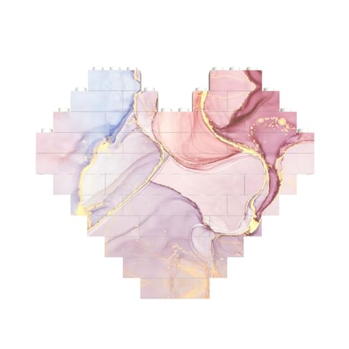 LimPac Marmor-Baustein-Puzzle, herzförmig, personalisierbar, Geschenk für Männer und Frauen, Lila und Gold LimPac Marmor-Baustein-Puzzle, herzförmig, personalisierbar, Geschenk für Männer und Frauen, Lila und Gold von LimPac