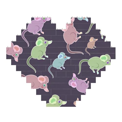 LimPac Maus-Herz-Baustein-Puzzle, personalisierte Geschenke zum Valentinstag von LimPac