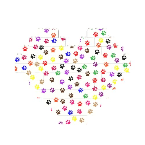LimPac Pfoten-gedrucktes Baustein-Puzzle in Herzform, personalisiertes Geschenk für Männer und Frauen LimPac Pfoten-gedrucktes Baustein-Puzzle in Herzform, personalisiertes Geschenk für Männer und Frauen von LimPac
