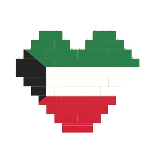 LimPac Puzzle Herz mit Kuwait Flagge Bausteine Bausteine, personalisiertes Geschenk für Männer und Frauen von LimPac