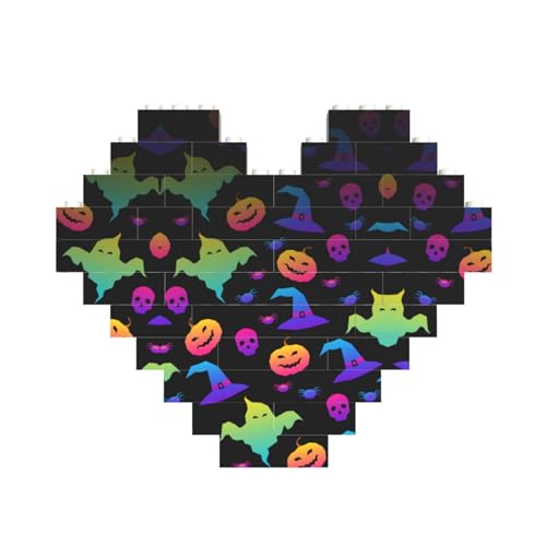 LimPac Regenbogen-Hexenhut für Halloween, Spinnen und Bausteine, Puzzle, herzförmig, personalisiertes Geschenk für Männer und Frauen LimPac Regenbogen-Hexenhut für Halloween, Spinnen und Bausteine, Puzzle, herzförmig, personalisiertes Geschenk für Männer und Frauen von LimPac