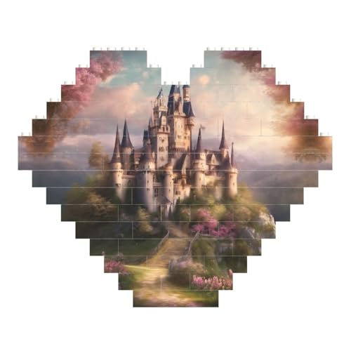 LimPac Romantisches Märchenschloss, herzförmiges Baustein-Puzzle, personalisiertes Fotogeschenke zum Valentinstag LimPac Romantisches Märchenschloss, herzförmiges Baustein-Puzzle, personalisiertes Fotogeschenke zum Valentinstag von LimPac