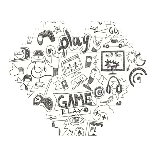 LimPac Videospiel Jungen Herzförmiges Baustein-Puzzle, personalisierte personalisierte Foto-Geschenke für Valentinstag LimPac Videospiel Jungen Herzförmiges Baustein-Puzzle, personalisierte personalisierte Foto-Geschenke für Valentinstag von LimPac