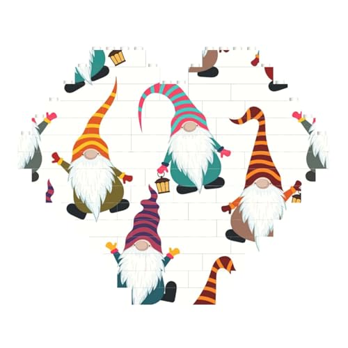 LimPac Weihnachtszwerge Herz Bausteine Puzzle Bausteine Puzzle, personalisierte Geschenke zum Valentinstag von LimPac