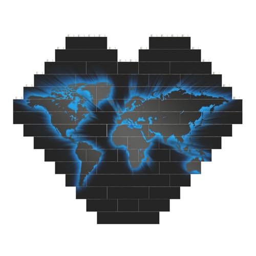 LimPac Weltkarte Herzförmiges Baustein-Puzzle, personalisierte personalisierte Foto-Geschenke für Valentinstag LimPac Weltkarte Herzförmiges Baustein-Puzzle, personalisierte personalisierte Foto-Geschenke für Valentinstag von LimPac