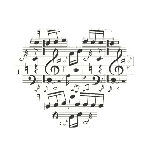 Musiknoten-Baustein-Puzzle in Herzform, personalisiertes Geschenk für Männer und Frauen Musiknoten-Baustein-Puzzle in Herzform, personalisiertes Geschenk für Männer und Frauen von LimPac