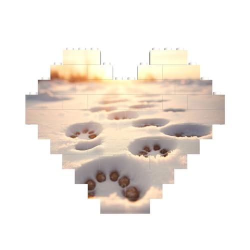 Pfotenabdruck Baustein-Puzzle in Herzform, personalisiertes Geschenk für Männer und Frauen Pfotenabdruck Baustein-Puzzle in Herzform, personalisiertes Geschenk für Männer und Frauen von LimPac