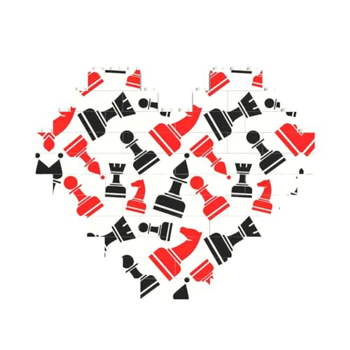 Schachmuster-Baustein-Puzzle, herzförmig, personalisiertes Geschenk für Männer und Frauen Schachmuster-Baustein-Puzzle, herzförmig, personalisiertes Geschenk für Männer und Frauen von LimPac