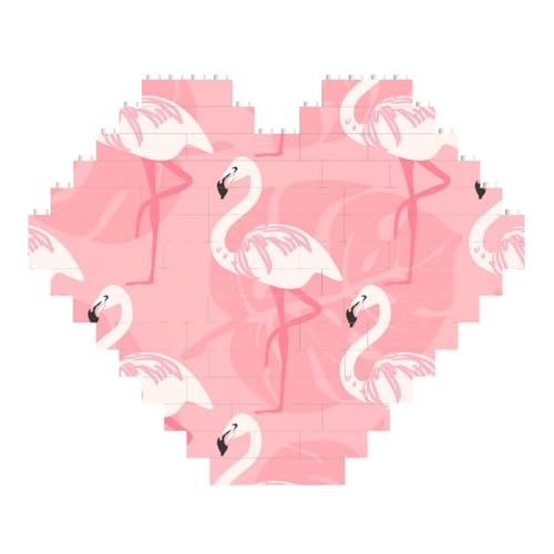 Sommer-Flamingo-Palmenblätter, herzförmiges Baustein-Puzzle, personalisiertes Fotogeschenke zum Valentinstag Sommer-Flamingo-Palmenblätter, herzförmiges Baustein-Puzzle, personalisiertes Fotogeschenke zum Valentinstag von LimPac