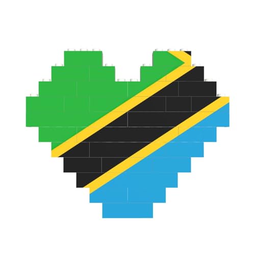 Tansania-Flagge, Baustein-Puzzle, herzförmig, personalisiertes Geschenk für Männer und Frauen Tansania-Flagge, Baustein-Puzzle, herzförmig, personalisiertes Geschenk für Männer und Frauen von LimPac