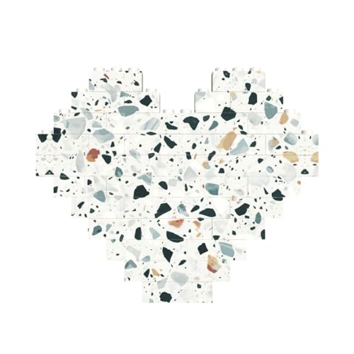 Terrazzo Baustein-Puzzle in Herzform, personalisierbares Geschenk für Männer und Frauen von LimPac
