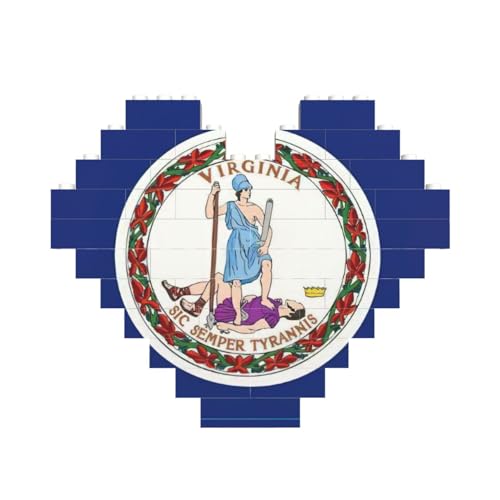 Virginia Bundesstaatsflagge, Baustein-Puzzle, herzförmig, individuelles Geschenk für Männer und Frauen Virginia Bundesstaatsflagge, Baustein-Puzzle, herzförmig, individuelles Geschenk für Männer und Frauen von LimPac