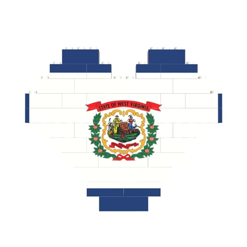 West Virginia Bundesstaatsflagge, Baustein-Puzzle, herzförmig, individuelles Geschenk für Männer und Frauen West Virginia Bundesstaatsflagge, Baustein-Puzzle, herzförmig, individuelles Geschenk für Männer und Frauen von LimPac