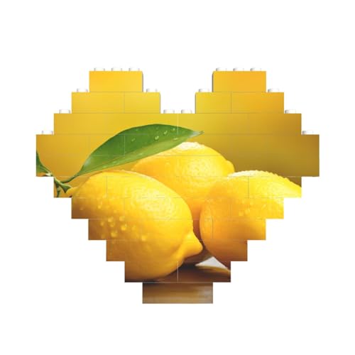Zitronenfrucht-Baustein-Puzzle in Herzform, personalisiertes Geschenk für Männer und Frauen Zitronenfrucht-Baustein-Puzzle in Herzform, personalisiertes Geschenk für Männer und Frauen von LimPac