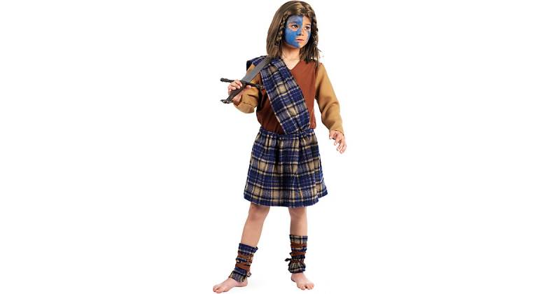 Kostüm Schotte Braveheart, 3-tlg. blau/beige Gr. 116/128 Jungen Kinder von Limit