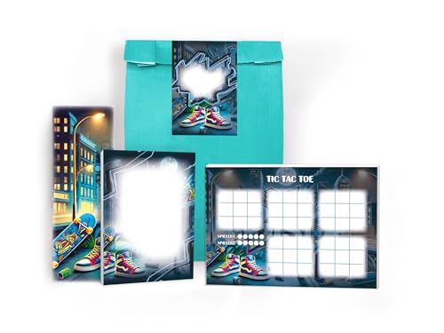 12 Lesezeichen, 12 Mini-Notizblöcke A7, 12 Tic Tac Toe A6 je 25 Blätter, 12 Tüten, 12 Aufkleber Set Gastgeschenk Mitgebsel zum Kindergeburtstag Party Unisex Teenies Mädels Jungs Indianer Graffiti 12 Lesezeichen, 12 Mini-Notizblöcke A7, 12 Tic Tac Toe A6 je 25 Blätter, 12 Tüten, 12 Aufkleber Set Gastgeschenk Mitgebsel zum Kindergeburtstag Party Unisex Teenies Mädels Jungs Indianer Graffiti von Limonia