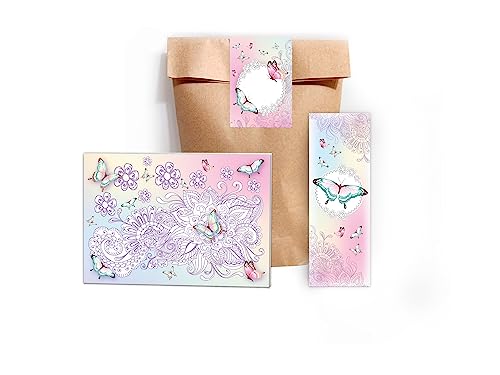 6 Mandalas je 25 Blätter + 6 Lesezeichen + 6 Tüten + 6 Aufkleber Schmetterling Blumen Mitgebsel Mitbringsel Gastgeschenk zum Kindergeburtstag Fest Party für Teens Mädchen Jungen Kindergarten Schule 6 Mandalas je 25 Blätter + 6 Lesezeichen + 6 Tüten + 6 Aufkleber Schmetterling Blumen Mitgebsel Mitbringsel Gastgeschenk zum Kindergeburtstag Fest Party für Teens Mädchen Jungen Kindergarten Schule von Limonia
