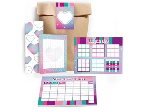 8 Lesezeichen + 8 Mini-Notizblöcke A7 + 8 Tic Tac Toe A6 + 8 Stadt-Land-Fluss A6 je 25 Blätter + 8 Tüten + 8 Aufkleber Gastgeschenk Mitgebsel Kindergeburtstag Party Girl Bausteine Bauklötze lila 8 Lesezeichen + 8 Mini-Notizblöcke A7 + 8 Tic Tac Toe A6 + 8 Stadt-Land-Fluss A6 je 25 Blätter + 8 Tüten + 8 Aufkleber Gastgeschenk Mitgebsel Kindergeburtstag Party Girl Bausteine Bauklötze lila von Limonia