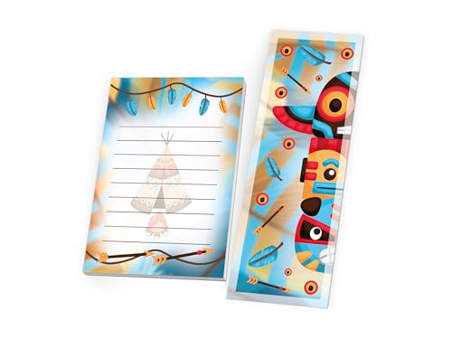 8 Lesezeichen + 8 Mini-Notizblöcke je 25 Blätter DIN A7 Set Gastgeschenk Mitgebsel zum Kindergeburtstag Motto-Party Fest Feier Event Reise Unisex Teenies Mädels Jungs Indianer Federn Abenteuer 8 Lesezeichen + 8 Mini-Notizblöcke je 25 Blätter DIN A7 Set Gastgeschenk Mitgebsel zum Kindergeburtstag Motto-Party Fest Feier Event Reise Unisex Teenies Mädels Jungs Indianer Federn Abenteuer von Limonia