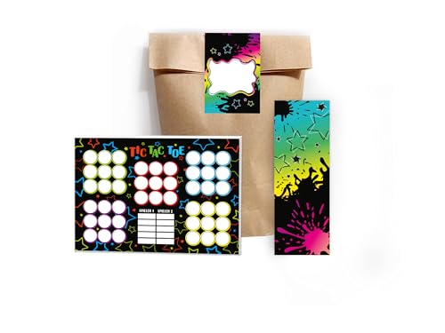 Limonia 10 Tic Tac Toe je 25 Blätter + 10 Lesezeichen + 10 Tüten + 10 Aufkleber Set Gastgeschenk Mitgebsel zum Kindergeburtstag Motto-Party Fest Feier Event Jungen Jungs Boys Mädchen bunt neon Limonia 10 Tic Tac Toe je 25 Blätter + 10 Lesezeichen + 10 Tüten + 10 Aufkleber Set Gastgeschenk Mitgebsel zum Kindergeburtstag Motto-Party Fest Feier Event Jungen Jungs Boys Mädchen bunt neon von Limonia