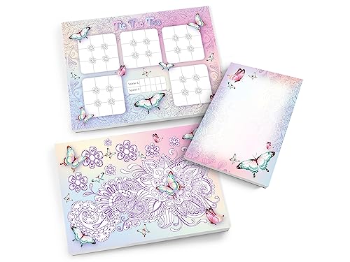 Set 1 Tic Tac Toe + 1 Mandala + 1 Mini-Notizblöck je 25 Blätter Papierspiel Schmetterling Blumen Set Mitgebsel Mitbringsel Gastgeschenk Kindergeburtstag Fest Motto-Party Reise Teens Mädchen Schule Set 1 Tic Tac Toe + 1 Mandala + 1 Mini-Notizblöck je 25 Blätter Papierspiel Schmetterling Blumen Set Mitgebsel Mitbringsel Gastgeschenk Kindergeburtstag Fest Motto-Party Reise Teens Mädchen Schule von Limonia