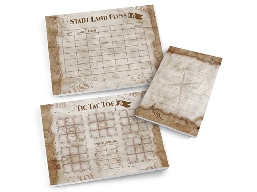 Set 1 Tic Tac Toe + 1 Stadt Land Fluss + 1 Mini-Notizblock je 25 Blätter Papierspiel Mitgebsel Mitbringsel Gastgeschenk zum Kindergeburtstag Fest Motto-Party Reise Teenies Mädels Jungs Piraten Schatz Set 1 Tic Tac Toe + 1 Stadt Land Fluss + 1 Mini-Notizblock je 25 Blätter Papierspiel Mitgebsel Mitbringsel Gastgeschenk zum Kindergeburtstag Fest Motto-Party Reise Teenies Mädels Jungs Piraten Schatz von Limonia