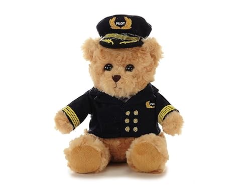 Plüschbär mit Pilotenuniform / Plush Bear with Pilot uniform 22cm von Limox Toys