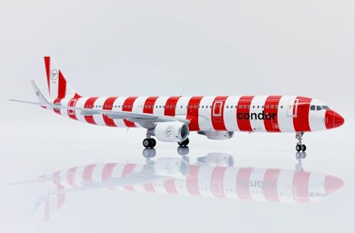 Limox JC Wings Airbus A321-200 Condor 'Red' D-ATCG 1:200 Metall-Modellflugzeug mit Fahrwerk, 22 cm x 17 cm, für Erwachsene und Hobbyisten, Unisex Limox JC Wings Airbus A321-200 Condor 'Red' D-ATCG 1:200 Metall-Modellflugzeug mit Fahrwerk, 22 cm x 17 cm, für Erwachsene und Hobbyisten, Unisex von Limox