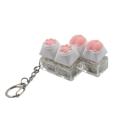 4-Tasten-Tastenschalter, Tester, Stressabbau-Spielzeug, lustiges Gadget mit LED-Lichteffekten, Tastatur-Tastenkappen, Tasten zum Testen von Limtula