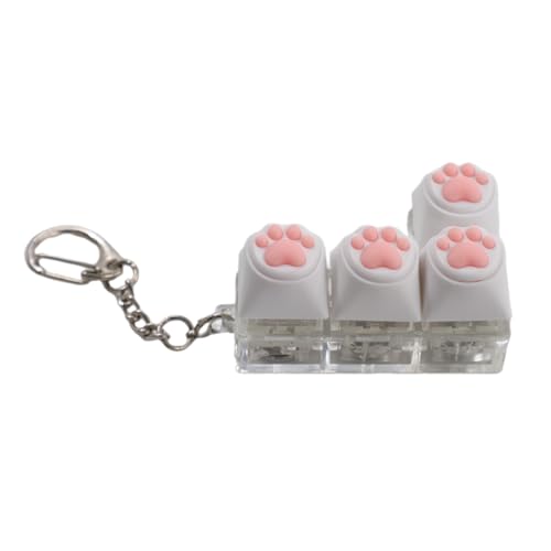 4-Tasten-Tastenschalter, Tester, Stressabbau-Spielzeug, lustiges Gadget mit LED-Lichteffekten, Tastatur-Tastenkappen, Tasten zum Testen von Limtula