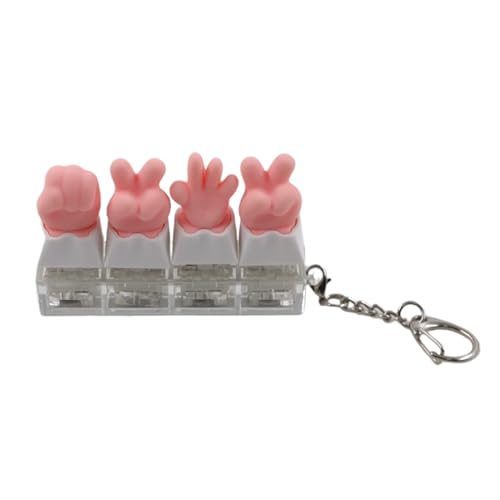 4-Tasten-Tastenschalter, Tester, Stressabbau-Spielzeug, lustiges Gadget mit LED-Lichteffekten, Tastatur-Tastenkappen, Tasten zum Testen von Limtula