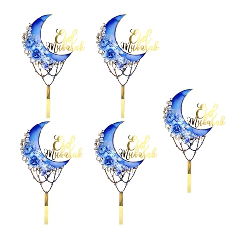 5pcs Eid Theme Cake Dekorationen Set Cupcake Toppers Cake Picks Kuchenzubehör Acryltextur Für Festival Geeignet 5pcs Eid Theme Cake Dekorationen Set Cupcake Toppers Cake Picks Kuchenzubehör Acryltextur Für Festival Geeignet von Limtula