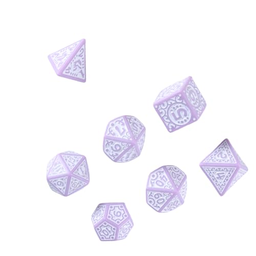 7pcs Vielseitiges Polyedrische Dices Acrylspiel Dices Hollow Muster Tabletop Game Dices Für Rollenspiele von Limtula