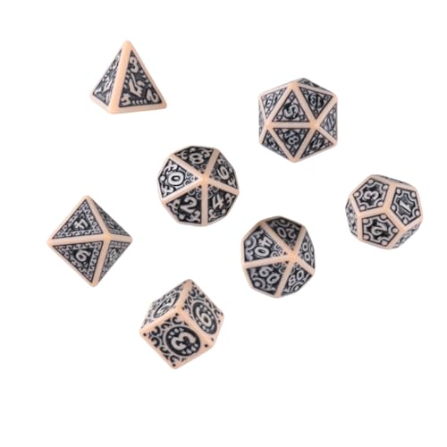 7pcs Vielseitiges Polyedrische Dices Acrylspiel Dices Hollow Muster Tabletop Game Dices Für Rollenspiele von Limtula