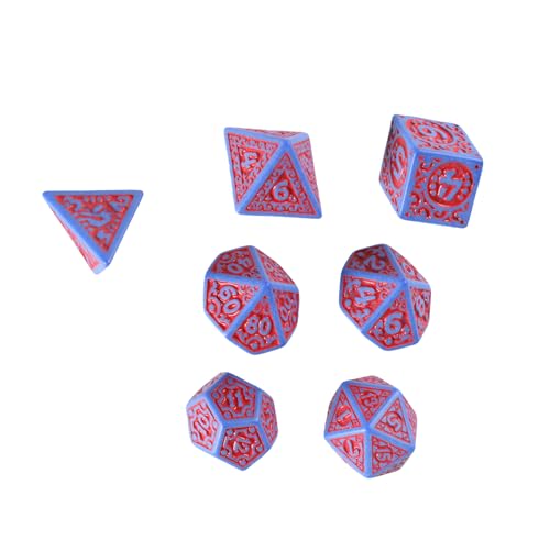 7pcs Vielseitiges Polyedrische Dices Acrylspiel Dices Hollow Muster Tabletop Game Dices Für Rollenspiele von Limtula