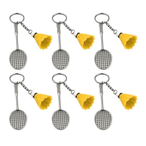 Badminton-Schlüsselanhänger, Badminton-Anhänger, Schlüsselanhänger, Badminton-Schlüsselhalter für Kinder, Erwachsene, Weihnachten, Geburtstag, Geschenk, Federball, Schlüsselanhänger, 6 Stück Badminton-Schlüsselanhänger, Badminton-Anhänger, Schlüsselanhänger, Badminton-Schlüsselhalter für Kinder, Erwachsene, Weihnachten, Geburtstag, Geschenk, Federball, Schlüsselanhänger, 6 Stück von Limtula