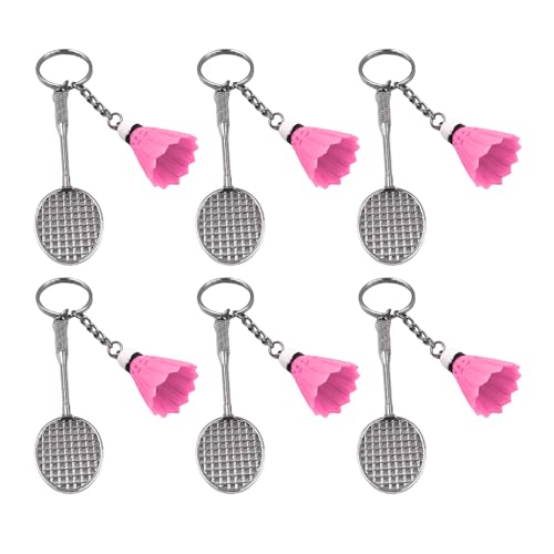 Badminton-Schlüsselanhänger, Badminton-Anhänger, Schlüsselanhänger, Badminton-Schlüsselhalter für Kinder, Erwachsene, Weihnachten, Geburtstag, Geschenk, Federball, Schlüsselanhänger, 6 Stück Badminton-Schlüsselanhänger, Badminton-Anhänger, Schlüsselanhänger, Badminton-Schlüsselhalter für Kinder, Erwachsene, Weihnachten, Geburtstag, Geschenk, Federball, Schlüsselanhänger, 6 Stück von Limtula